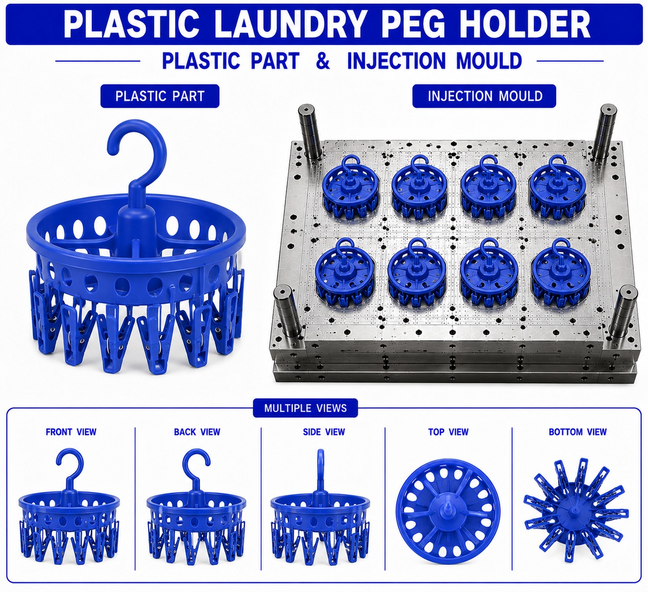 Plastic Laundry Peg Holder Mould and Moulding Service